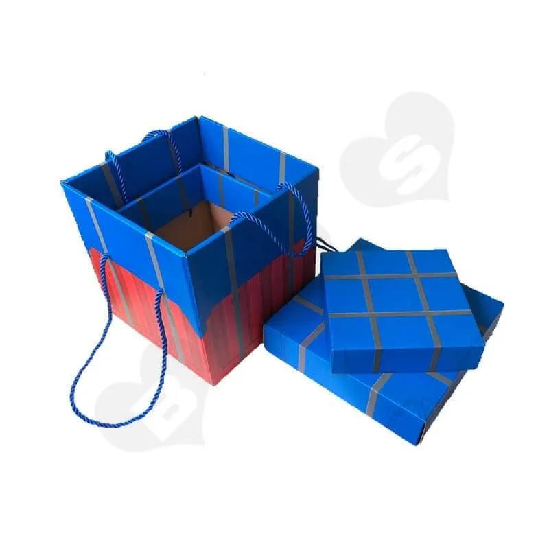 Color Printed Corrugated Box PUBG Air Drop package For Wine side view one