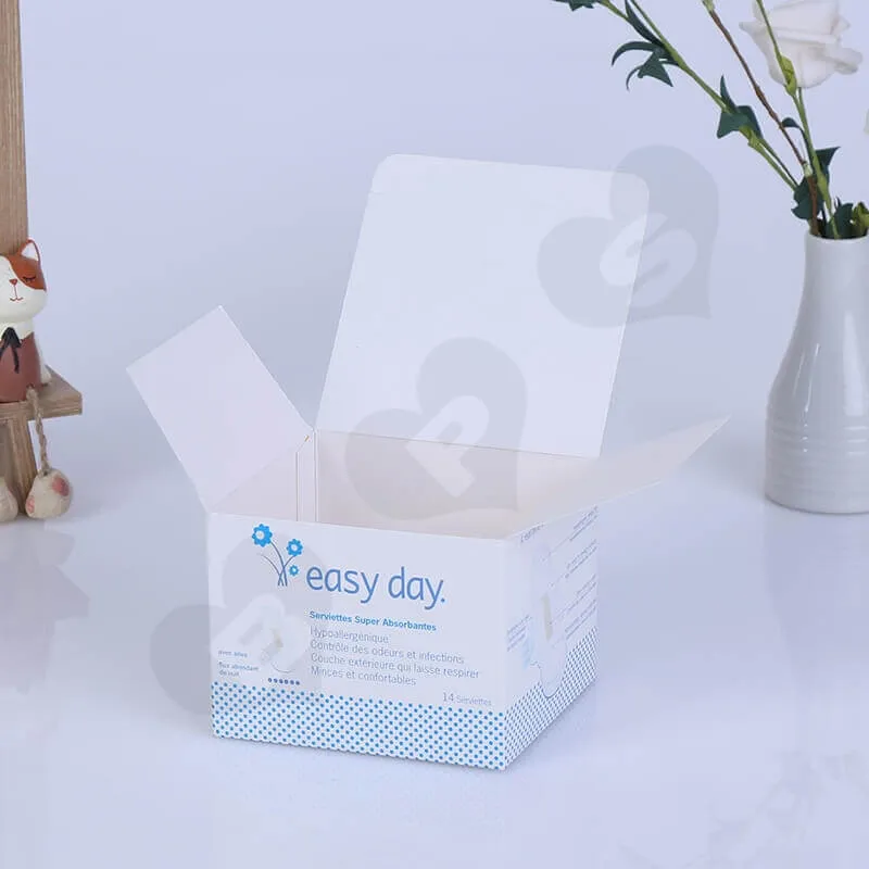 Color Printing Retail Box For Sanitary Napkins side view