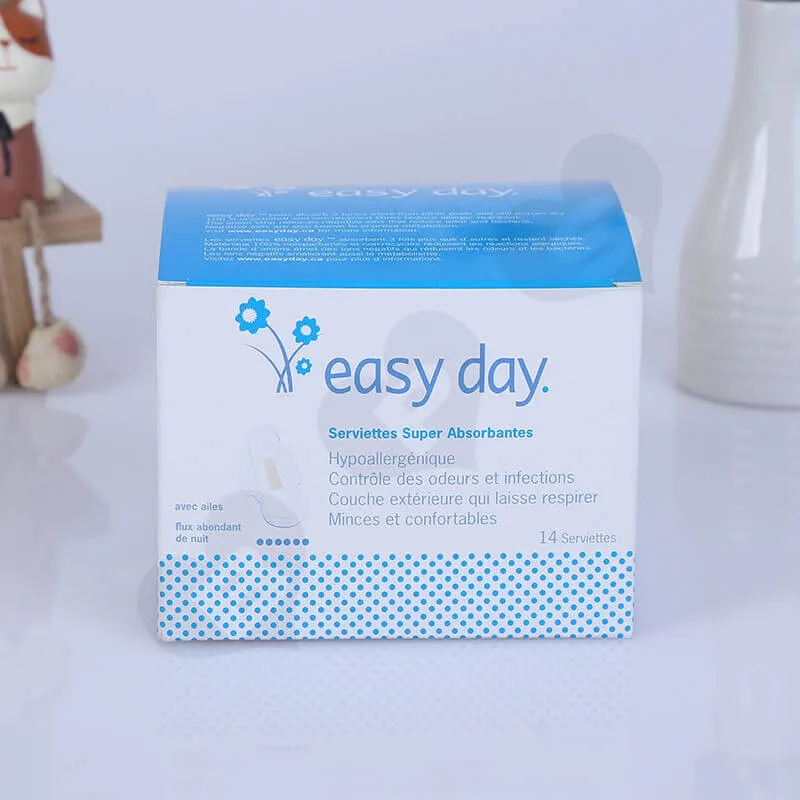 Color Printing Retail Box For Sanitary Napkins side view one