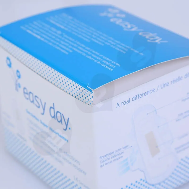 Color Printing Retail Box For Sanitary Napkins side view two