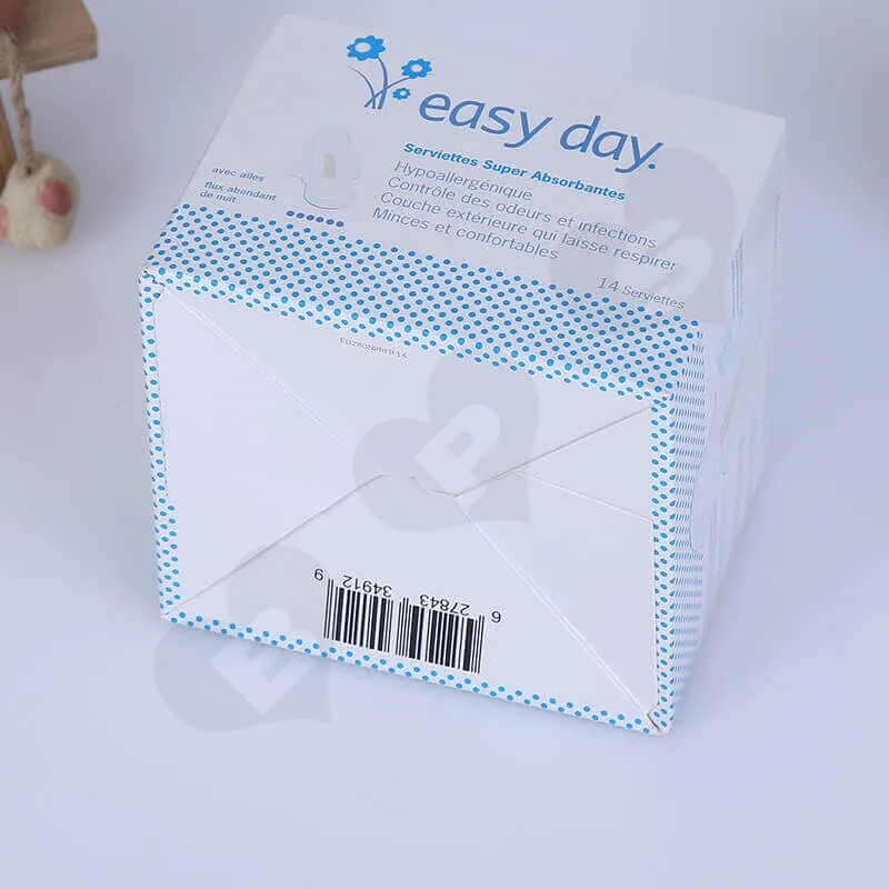 Color Printing Retail Box For Sanitary Napkins side view three