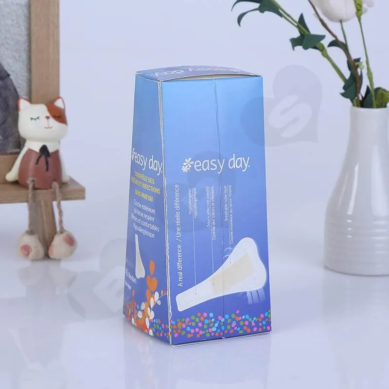 Color Printing Retail Box For Sanitary Napkins side view two