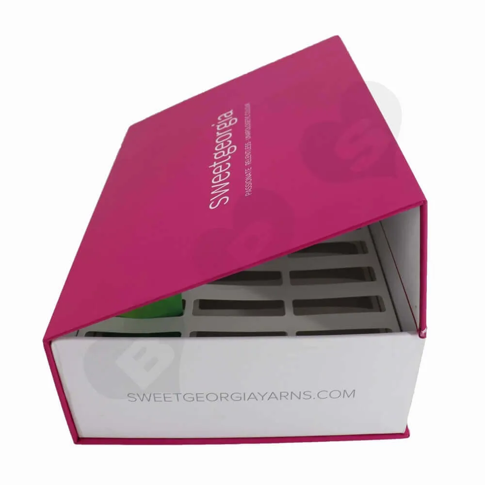 Colorful Yarn Packaging with Individual Pillow Boxes side view four