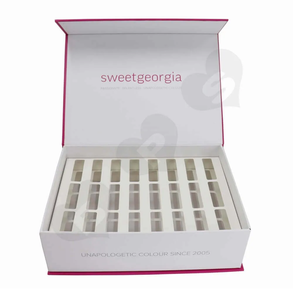 Colorful Yarn Packaging with Individual Pillow Boxes side view two