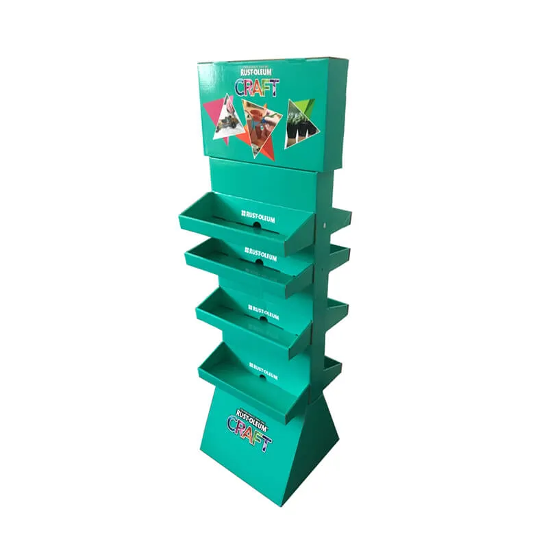 Corrugated Fiberboard Made Floor Display Stands