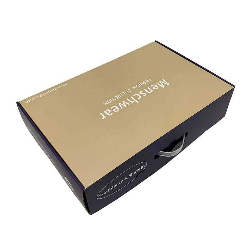 Corrugated Paper Packaging Box With Plastic Handle