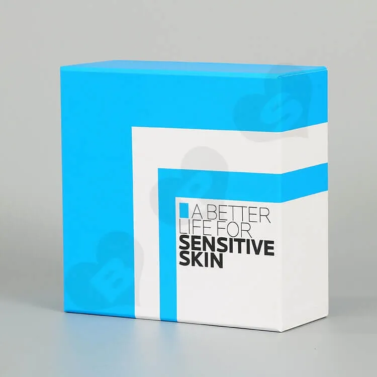 Cube Matte Color Rigid Box For Skin Care Product side view one