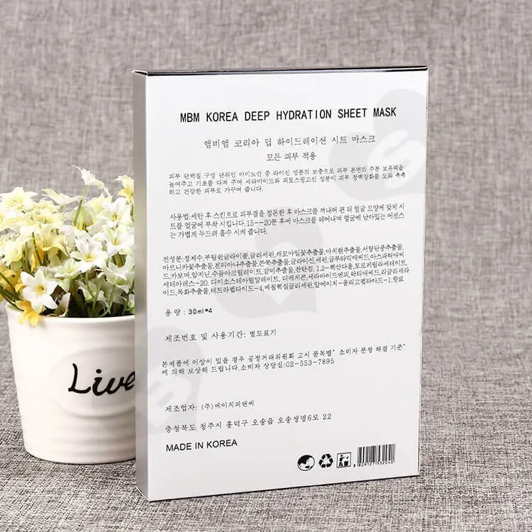Custom Cardboard Box For Facial Mask side view five