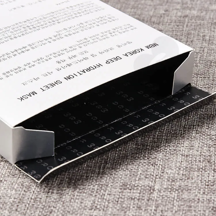 Custom Cardboard Box For Facial Mask side view three