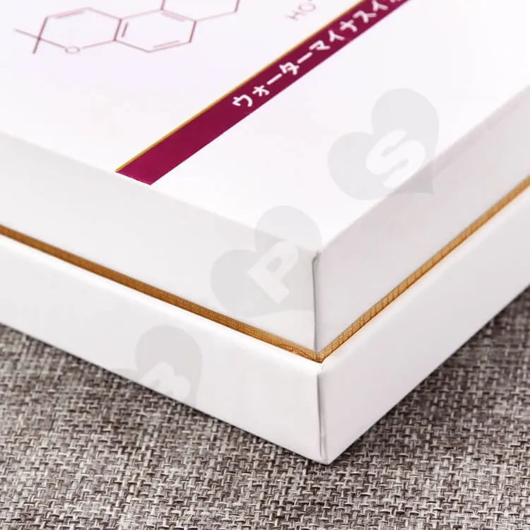 Custom Cosmetic Printing Cardboard Box With EVA insert side view two