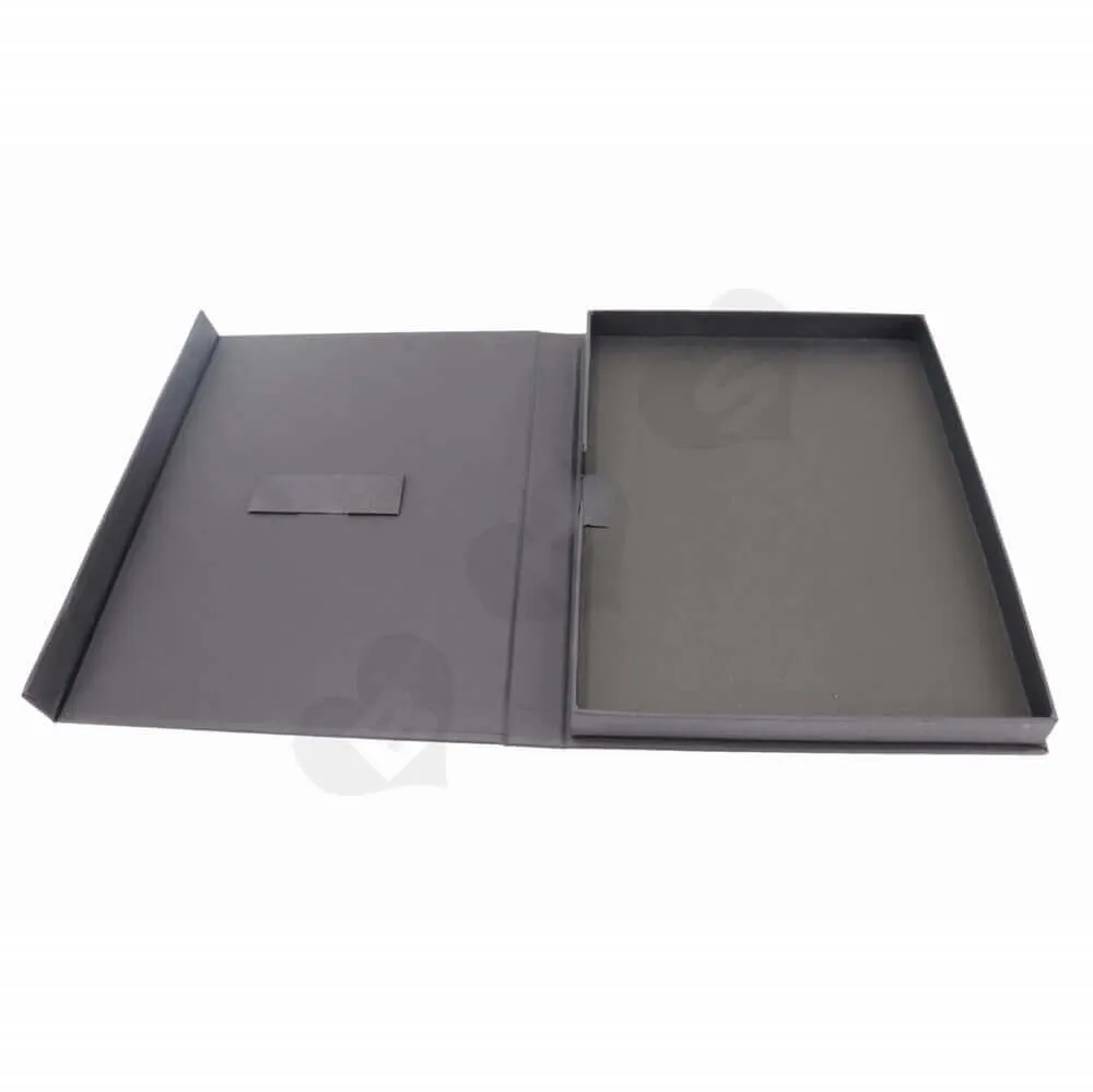 Custom File Storage Packaging Boxes with Gold Foil Stamping side view three