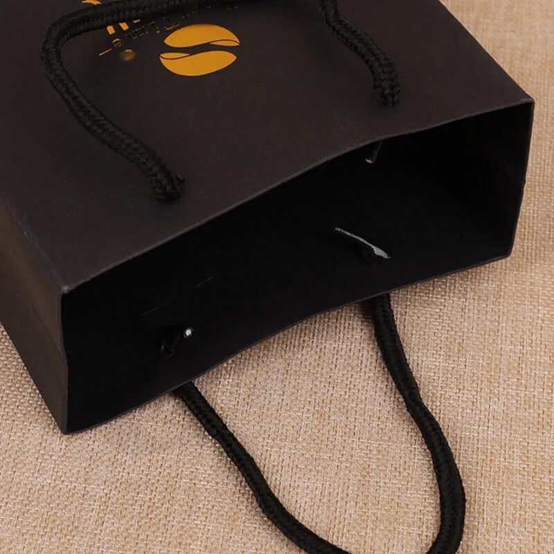 Custom Gold Foil Stamping Paper Shopping Bag side view four