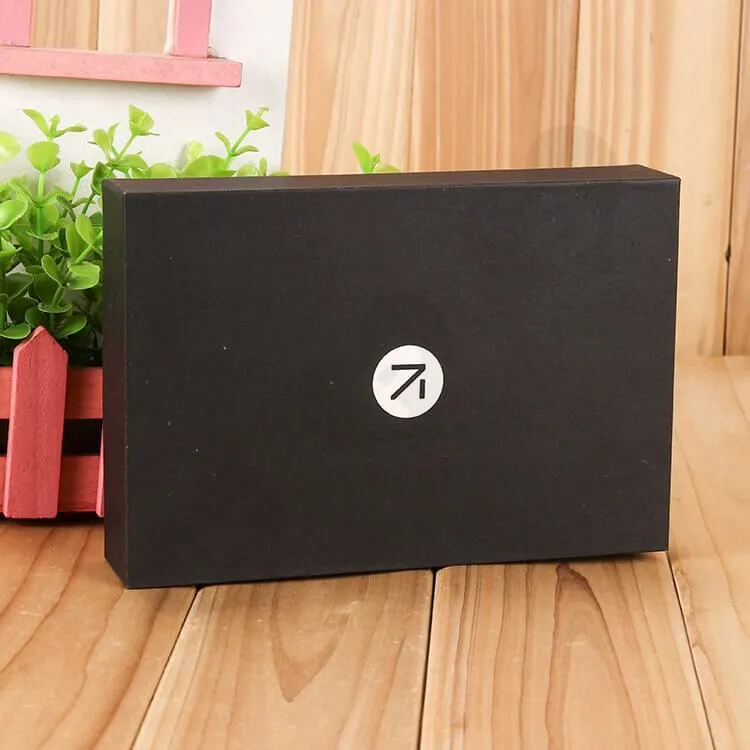 Custom Printed Black Gift Box With EVA Insert side view one