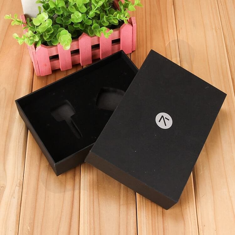 Custom Printed Black Gift Box With EVA Insert side view six