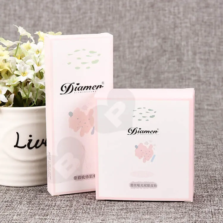 Custom Printed Cardboard Box For Eyelid Sticker side view one