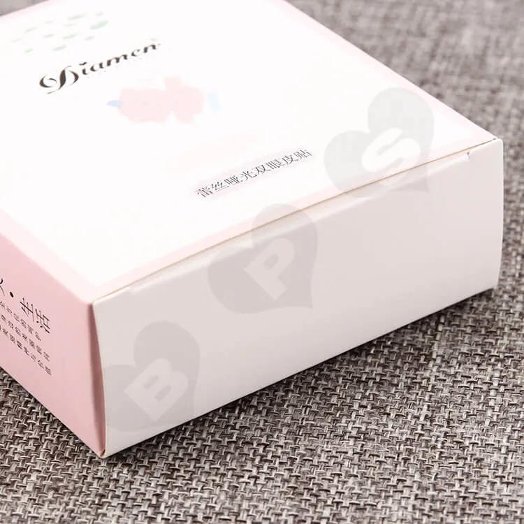 Custom Printed Cardboard Box For Eyelid Sticker side view three
