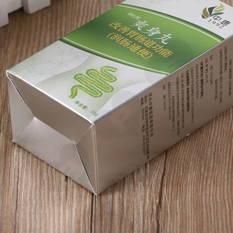 Custom Printed Cardboard Box For Intestine Drugs side view five