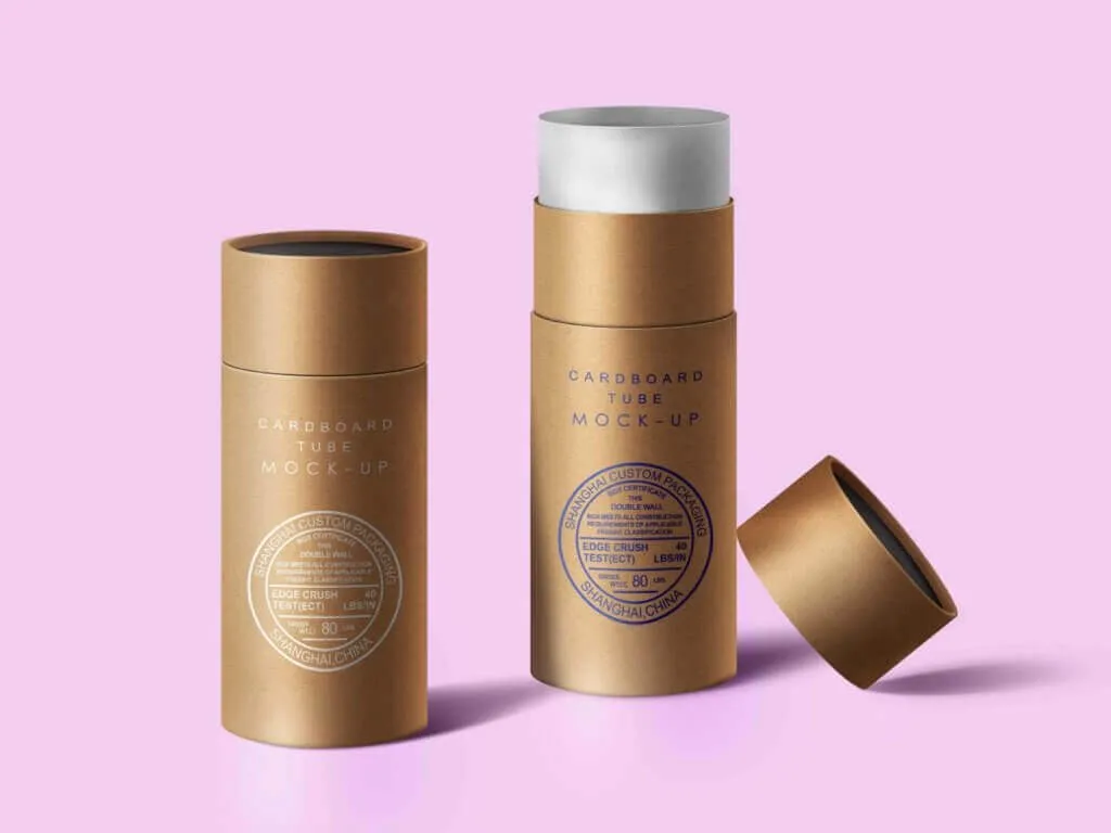 Custom Printed Cardboard Tube Mock Up Service