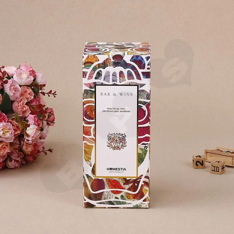 Custom Printed Corrugated Box For Barware side view two