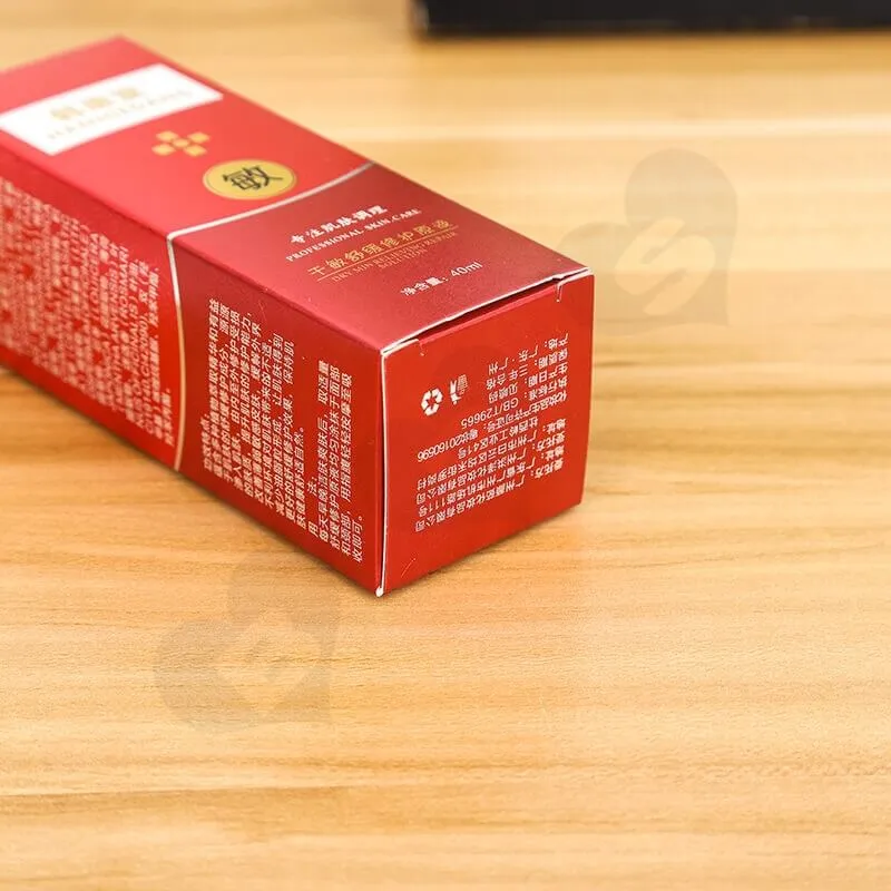 Custom Printed Folding Carton Box For Antiallergic Cream side view five