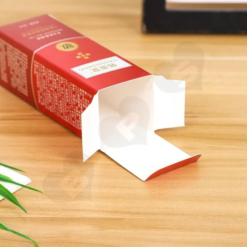 Custom Printed Folding Carton Box For Antiallergic Cream side view four