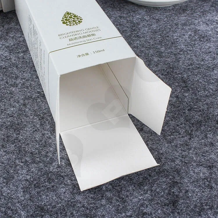Custom Printed Folding Carton For Cleansing Mousse side view three