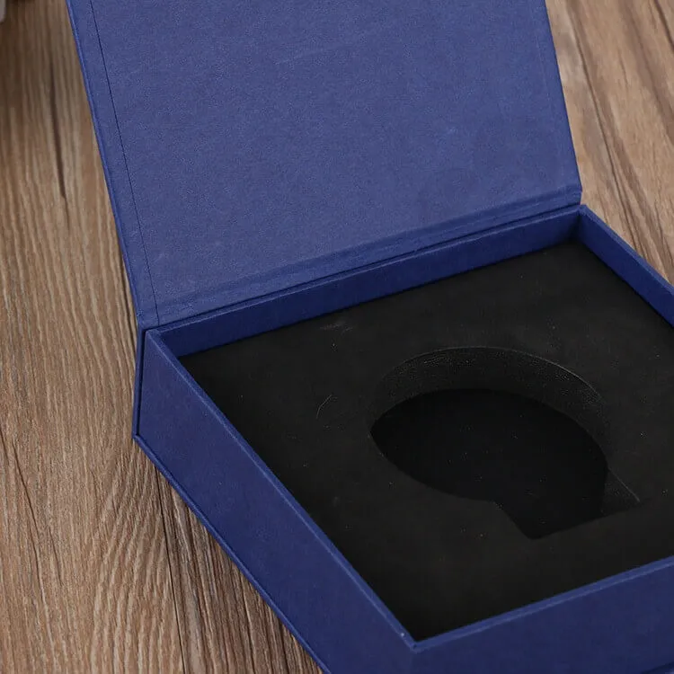 Custom Printed Magnetic Closure Gift Box For Medal side view five