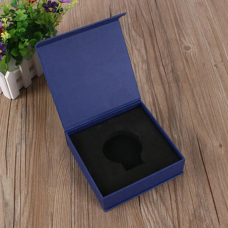 Custom Printed Magnetic Closure Gift Box For Medal side view four