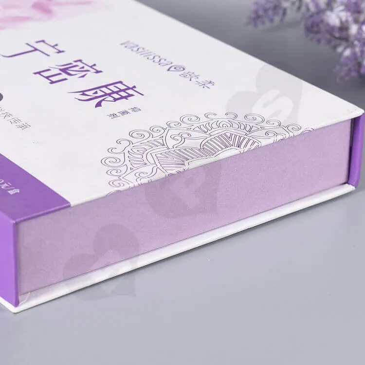 Custom Printed Magnetic Closure Gift Box For Skin Bacteriostatic Agent side view two