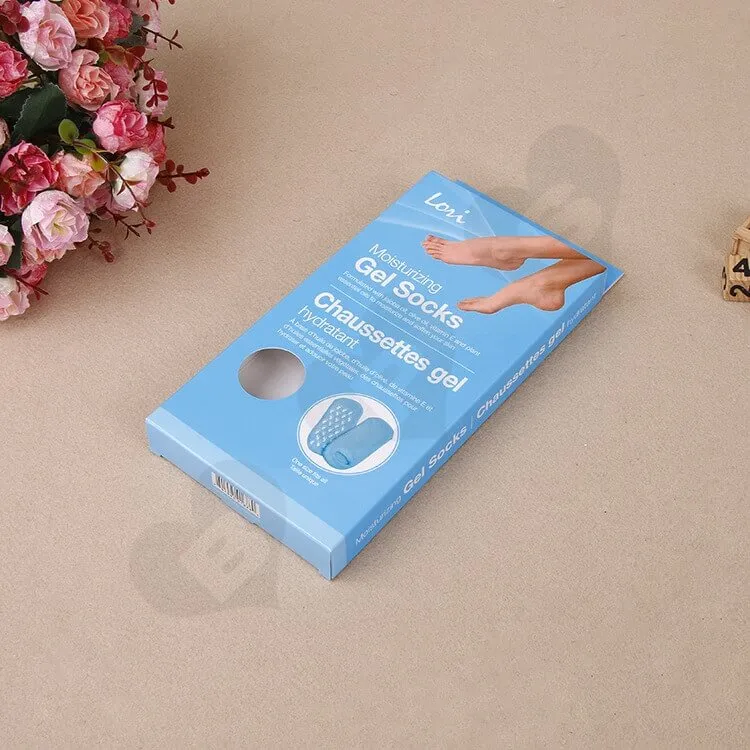 Custom Printed Retail Hanger Box For Gel Socks side view five