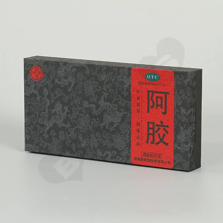 Custom Printing Cardboard Box For Donkey-hide Gelatin side view one