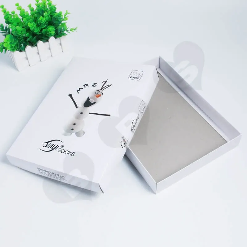 Custom Printing Cardboard Box For Socks side view one