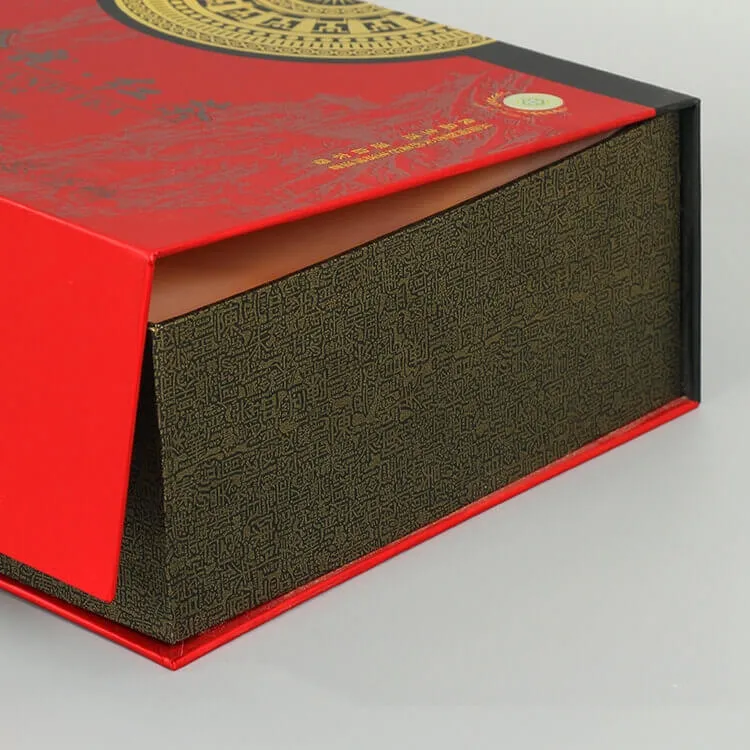 Custom Printing Cardboard Gift Box For Red Tea side view five