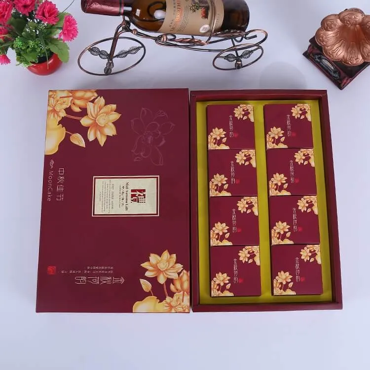 Custom Printing Cardboard Gift Box With Paper Bag For Cakes side view four