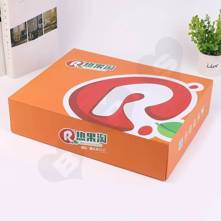 Custom Printing Corrugated Fruit Shipping Box side view five