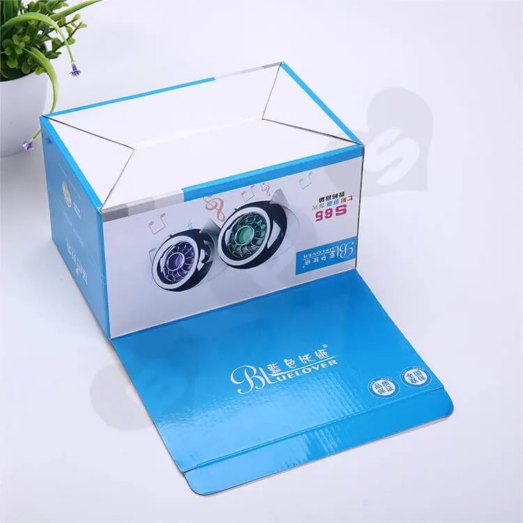 Custom Printing Corrugated Paper Box For Loudspeaker side view four