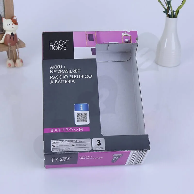 Custom Printing E Flute Corrugated Box For Electric Razor side view five