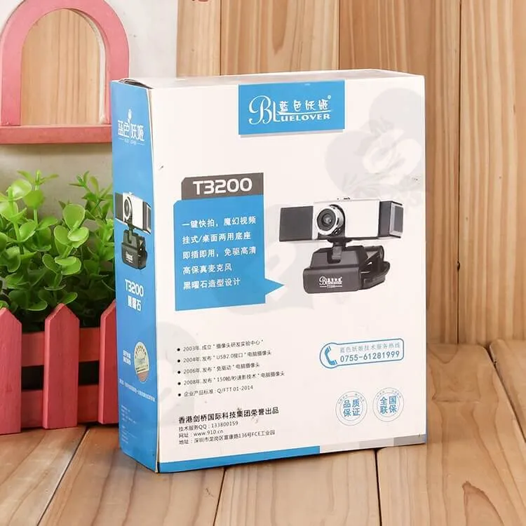 Custom Printing Mailer Box With Cardboard Sleeve For Wireless Camera side view three