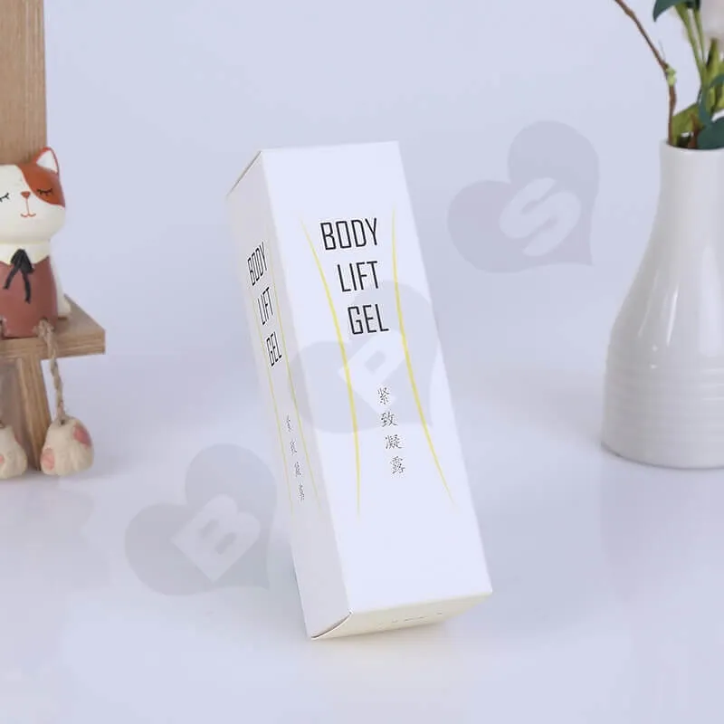 Custom Printing White Paperboard Cosmetic Box side view five