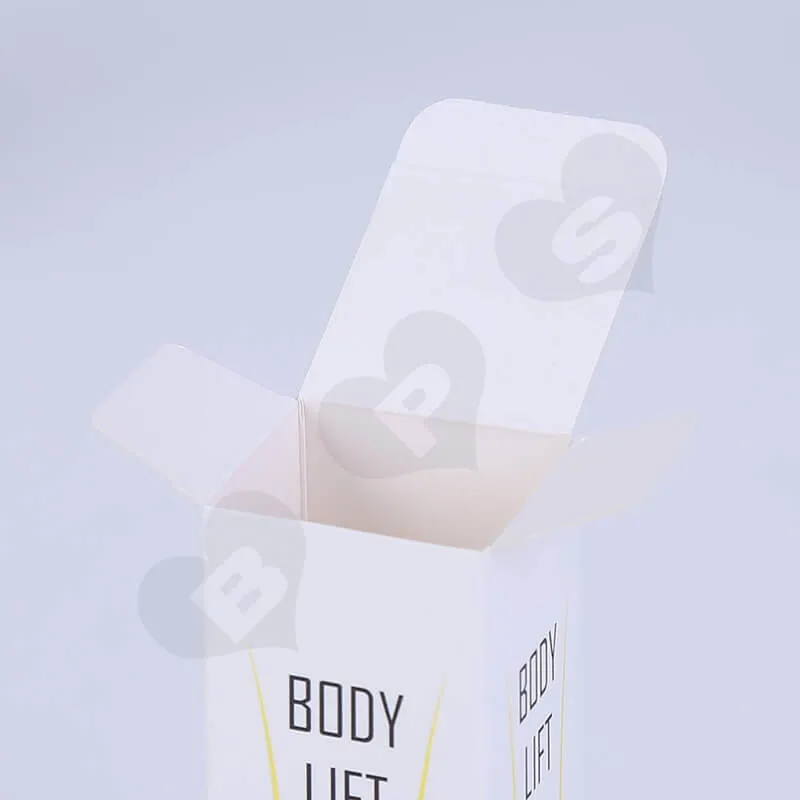 Custom Printing White Paperboard Cosmetic Box side view four