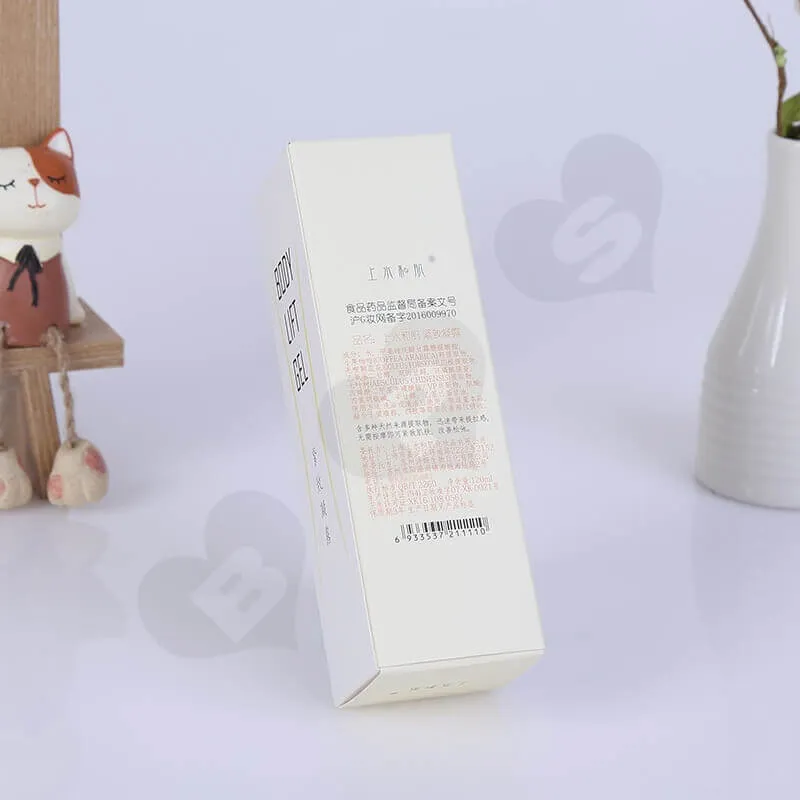 Custom Printing White Paperboard Cosmetic Box side view two