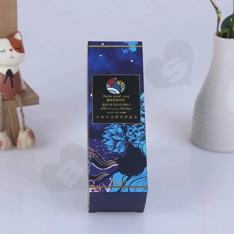 Custom Retail Packaging Box For Cosmetic Products side view two