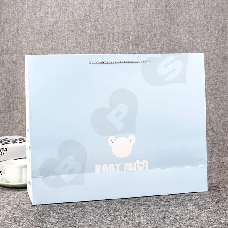 Custom Shopping Bag For Baby Clothes side view one