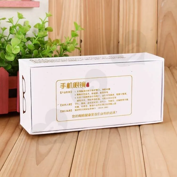 Custom Top and Bottom Rigid Gift Box For Cell Phone Glasses side view eight