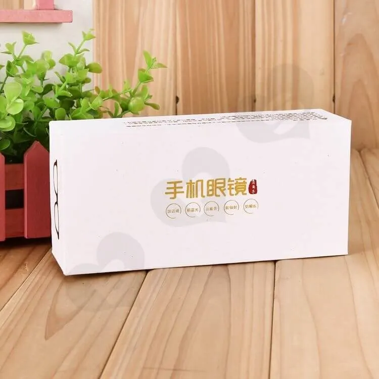 Custom Top and Bottom Rigid Gift Box For Cell Phone Glasses side view nine