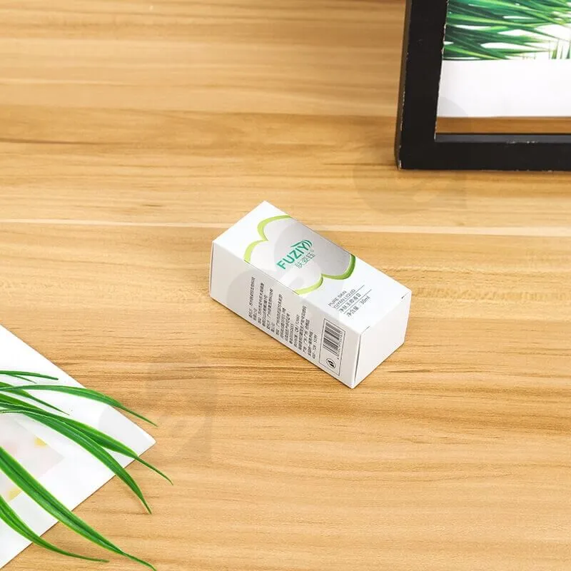 Custom White Cardboard Paper Box For Face Wash Gel side view five