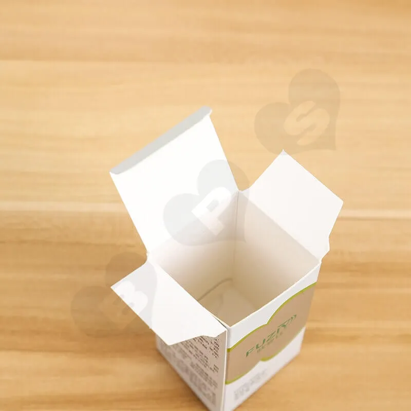 Custom White Cardboard Paper Box For Face Wash Gel side view four