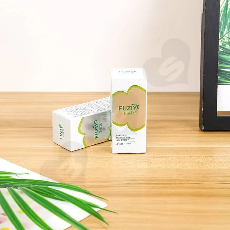 Custom White Cardboard Paper Box For Face Wash Gel side view one