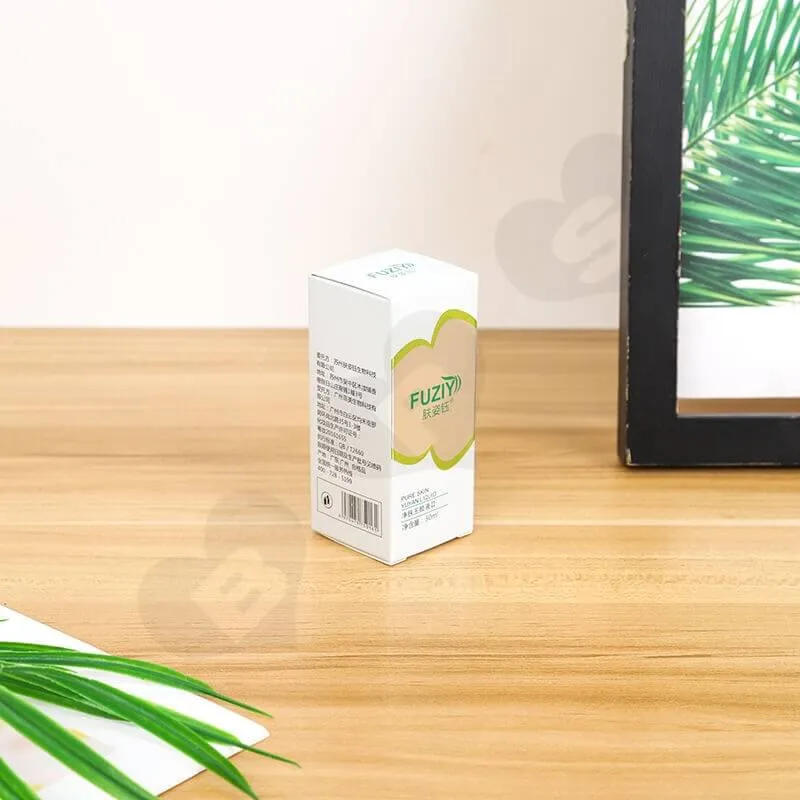 Custom White Cardboard Paper Box For Face Wash Gel side view three