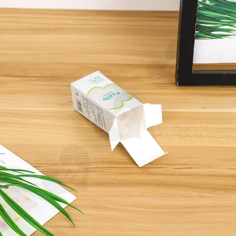 Custom White Cardboard Paper Box For Face Wash Gel side view two
